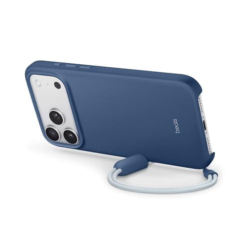 Image of Beats iPhone 17 Pro Max Kickstand Case with MagSafe & Camera Control, Built in Stand & Lanyard, Matte Finish with Microfibre Lining – Bedrock Blue