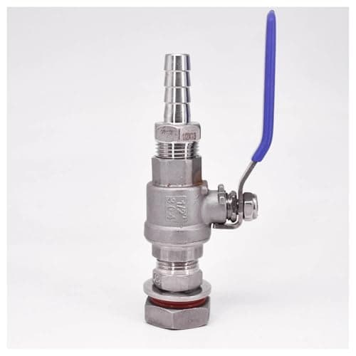Image of BIANMTSW 18mm Hose 1-1/2" BSP 304 Stainless Bulkhead Straight Ball Valve Tap Faucet Switch Water Tank Beer