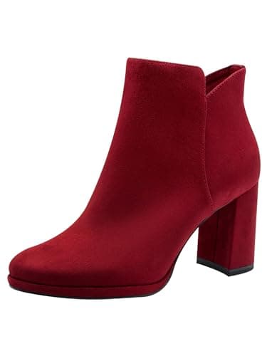 Image of Tamaris Women's Vegan Boots, red, 6.5 UK