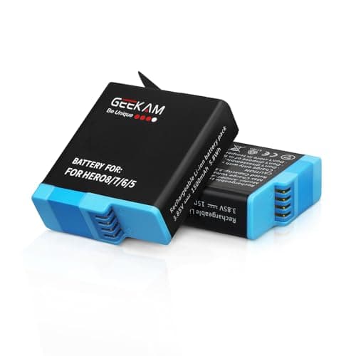 Image of GEEKAM 2-Pack Rechargeable Battery Compatible for Hero 8 7 6 5