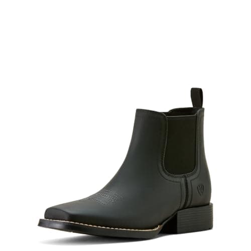 Image of ARIAT mens Booker Chelsea Wide Square Toe Western Boot, Tricorn Black, 2