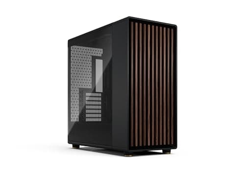 Image of Fractal Design North XL RC Charcoal Black TG Dark - Reverse Connection Motherboard Compatible - three 140mm Aspect PWM fans included- Type C USB - ATX airflow full tower PC gaming case