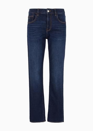 Image of Armani Exchange Men's J13 Slim Fit Comfort Cotton Pants Jeans, Indigo Denim, W40