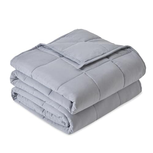 Image of Sivio Weighted Blanket 7kg, Soft Weighted Blanket for Adults, Breathable Heavy Microfiber with Glass Beads Blanket for Sofa Bed All Season, 60 x 79 in, Grey
