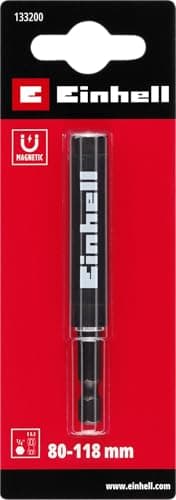 Image of Einhell Extendable Bit Holder with 1/4" E 6.3 Shank, 80-122 mm, (Aluminum Sleeve, Guide Sleeve, Chrome Vanadium, Permanent Magnet)