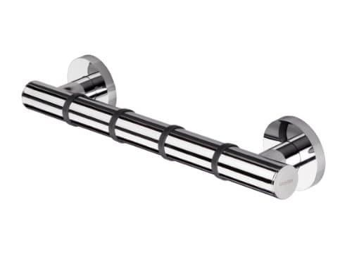Image of Croydex Grab 'n' Grip 38cm Non-Slip Grab Rail - 100kg Load Capacity Heavy Duty Bar with Steel Core & Chrome ABS, Safety Support Rail for Bathrooms Ideal Handrail for Elderly