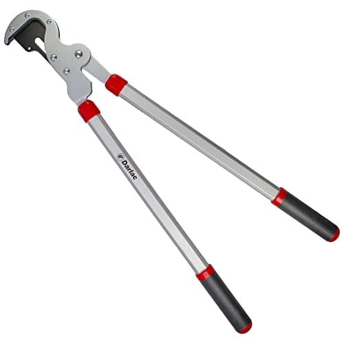 Image of Darlac Heavy Duty Geared Anvil Garden Loppers – Ideal for Pruning Hard or Dead Wood – Lightweight Aluminium Handles with Oval Ribbed Grips - SK5 High Carbon Steel Blade