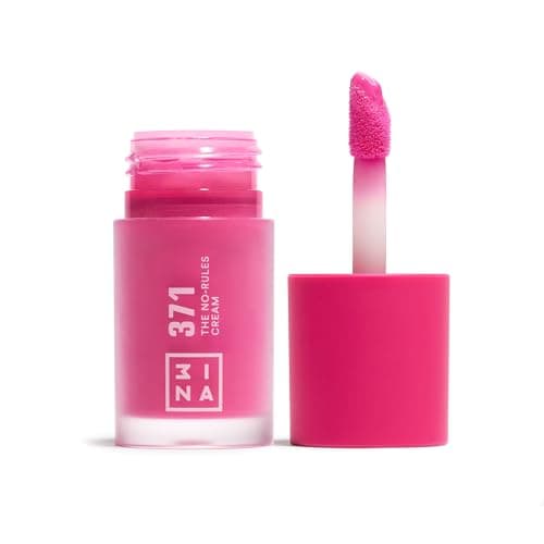 Image of 3INA MAKEUP - The No-Rules Cream 371 - Hot Pink Liquid Blush Matte - for Sensitive Eyes Lips & Cheeks with Sweet Almond Oil - Cream for a Natural Finish - Vegan - Cruelty Free