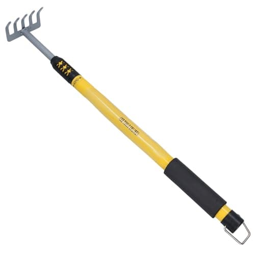Image of AB Tools Telescopic Extendable Adjustable Handle Garden Rake 605mm - 865mm Leaves