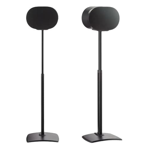 Image of Sanus WSSE3A2-B2 Speaker Stands for Sonos Era 300, Black, Aluminium, 17 Inches Height Adjustable, Cable Management, 13.53 lbs Load Capacity, Part Number: WSSE3A2-B2
