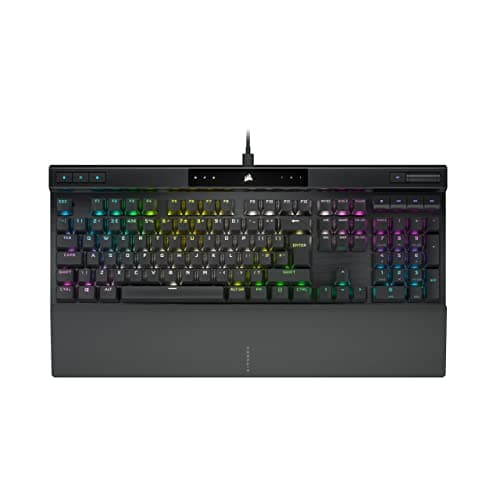 Image of CORSAIR K70 RGB PRO Mechanical Wired Gaming Keyboard – Cherry MX Red Linear Switches, SOCD, PBT Double-Shot Keycaps, 8000Hz Hyper-Polling, NKRO, Anti-Ghosting, Tournament Switch, QWERTY UK – Black