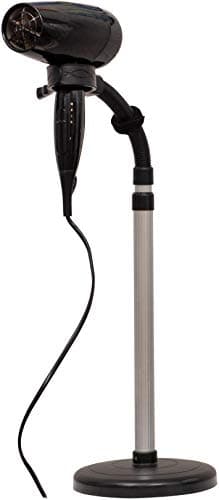 Image of Aidapt Hands Free Blow Hair Dryer Holder Stand Aid With 360 Deg Rotation, Adjustable Height and Stable Non Slip Anti Scratch Base For Use on Table and Counters.