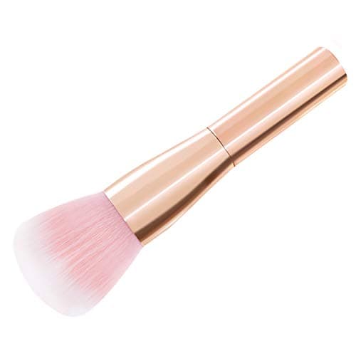 Image of TRIXES Powder Brush - Blusher Blush -Professional Cosmetic Make Up Brush - Beauty Blender - Flawless Full Coverage - for Face Cheeks & Jawline - Rose Gold