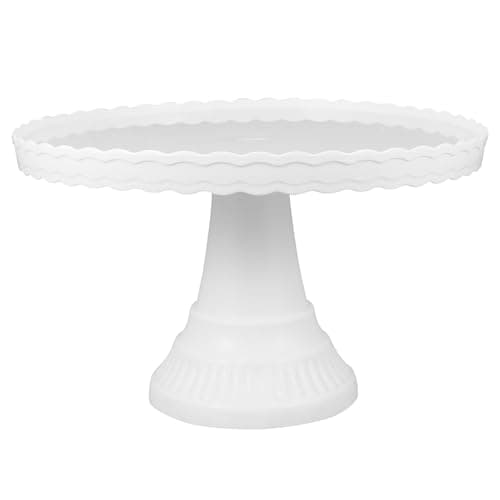 Image of Milisten Wedding Party Cake Stand White Cake Display Plate with Pedestal Birthday Dessert Cupcake Display Rack for Wedding and Party