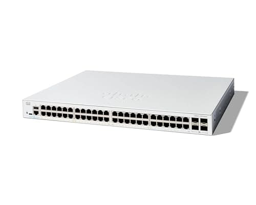 Image of Cisco Catalyst 1300-48T-4X Managed Switch, 48 Port GE, 4x10GE SFP+, Limited Lifetime Protection (C1300-48T-4X)
