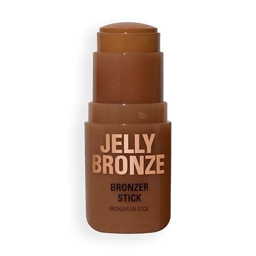 Image of Revolution Jelly Bronzer Tint, Bronzing Makeup for a Sun-Kissed Glow to Cheeks, Vegan & Cruelty-Free, Medium Sunset, 8g