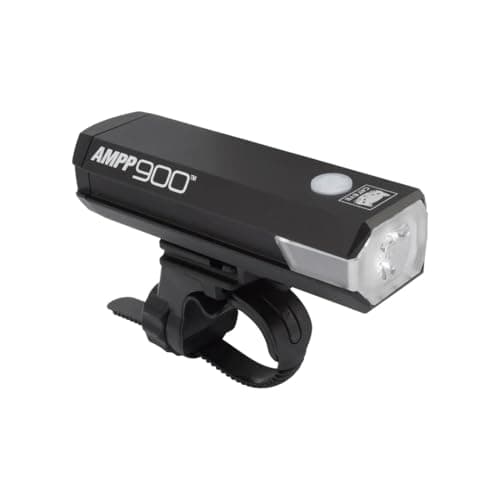 Image of CatEye AMPP 900 Super Bright LED Bicycle Front Lights - OptiCube Technology - IPX4 Waterproof Rated - FlexTight Easy Fit Bracket - USB Rechargeable - Cycling Lights, Black
