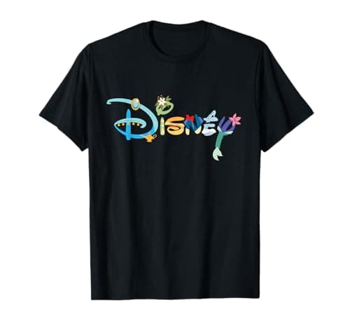 Image of Disney Princess Letters Classic Disney Logo T-Shirt