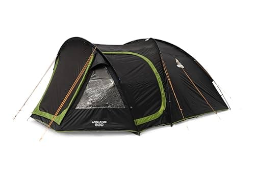 Image of Vango Apollo 500 Family Tent for 5 People with Large Porch Living Area, Waterproof - Ideal Weekend Camping Tent