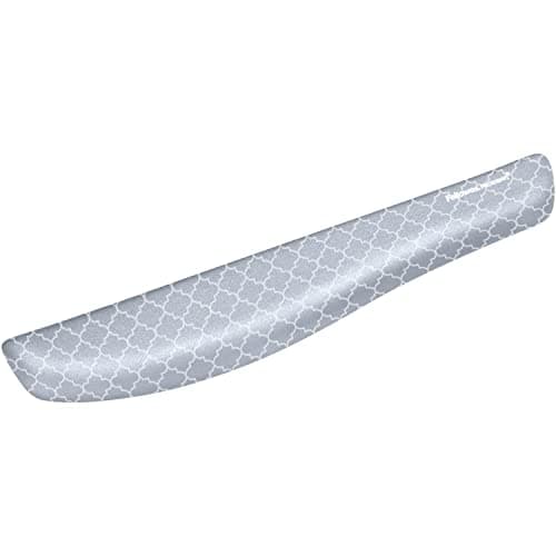 Image of Fellowes PlushTouch Keyboard Wrist Rest 18 1/8 x 3 3/16 x 1 Gray/White Lattice FEL9549801