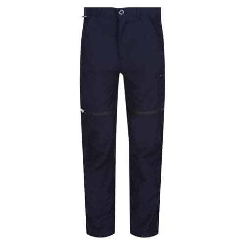 Image of Regatta Kids' Highton Stretch Zip Off Walking Trousers Navy