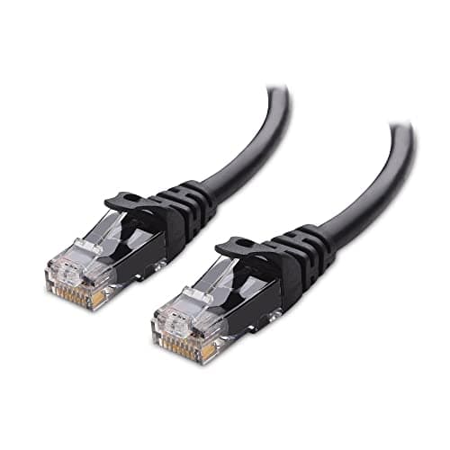 Image of Cable Matters 10Gbps Snagless Cat 6 Ethernet Cable 6m (Cat6 Internet Cable, RJ45 LAN Cord) in Black - 6 Meter