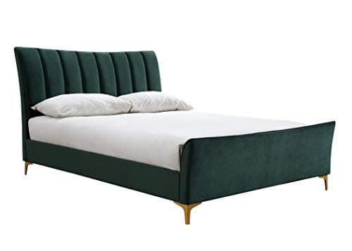 Image of Birlea 135cm Clover Fabric Bed Green Velvet
