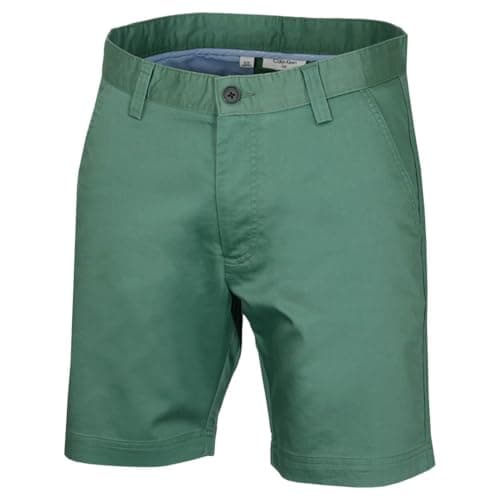 Image of Calvin Klein Mens Campus Chino Lightweight Shorts - Spearmint - 34" Waist