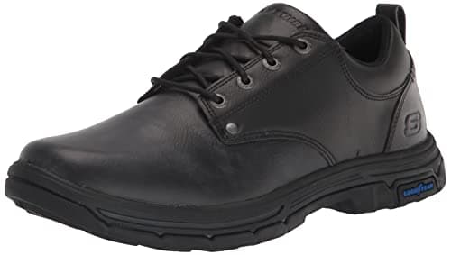 Image of Skechers Low Profile Round Toe Lace Up Rigger Boots Mens Black 6 (39.5)