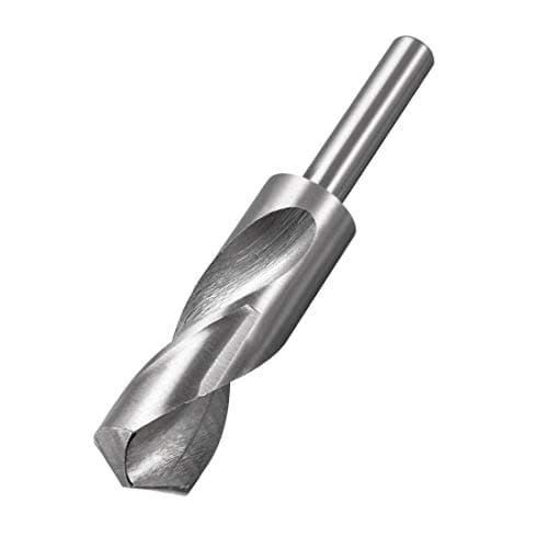 Image of sourcing map Reduced Shank Drill Bit 27mm High Speed Steel HSS 4241 with 1/2 Inch Straight Shank