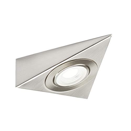 Image of Knightsbridge 230V LED Triangular Under Cabinet Light - Brushed Chrome 4000K