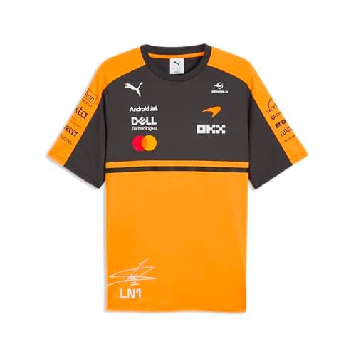 Image of PUMA McLaren F1 2026 Men's Lando Norris Driver Tshirt - Orange - Size: XXL