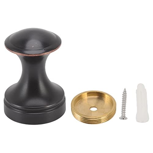 Image of lvifloae Robe Hook Simple Beautiful Copper Single Wall Hooks Clothes Hook for Bathrooms Barber Stores Chrome Victorian Mushroom Rim Door Knobs Gold (Black)