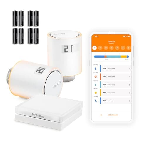 Image of Netatmo NVP-AMZ Smart WiFi Radiator Thermostats Starter Pack for Controlling Radiators (without Own Heating System), Save Energy & Increase Comfort