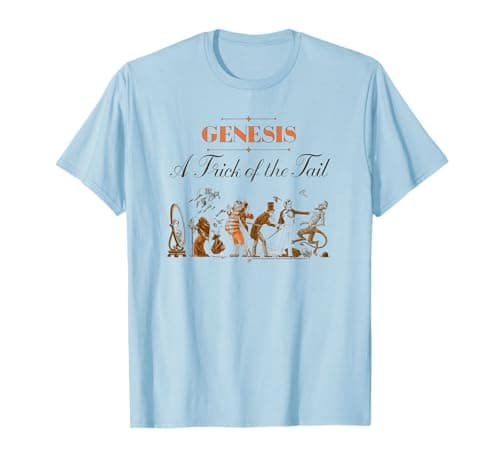 Image of Popfunk Genesis Band T-Shirt, Unisex-Adults, Teens, Young Adults, Music Fans, Genesis Fans, Short Sleeve, T-Shirt, Blue, Small