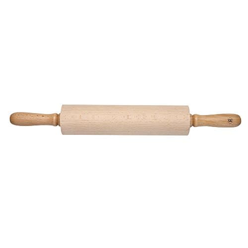 Image of T&G Rolling Pin with Revolving Centre in FSC Certified Beech, 41 x 5.6 cm, Beige (06135)