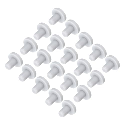 Image of sourcing map High Temp Silicone Plug Mount Dia 6mm/0.24 Inch T Shaped Solid Rubber Stopper Hole Plugs for Powder Coating Plating Waterproof Sealing Plugs Grey Pack of 30(OD 13mm/0.51 Inch)