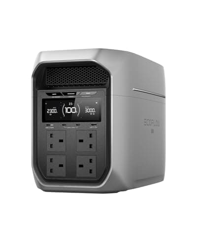 Image of EF ECOFLOW DELTA 3 Max Plus Portable Power Station, 2048Wh, Expandable Capacity Up to 10kWh, LiFePO4, 3000W AC Output, 0–80% Fast Charge in 47 min, 10ms UPS Backup, Solar Generator for Home, Camping