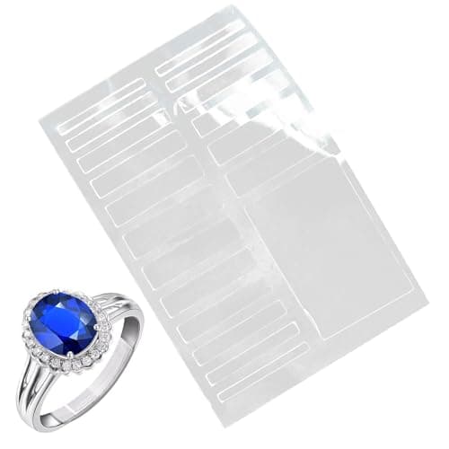 Image of Silicone Ring Resizer Set - Clear Elastic Comfort Fit Inserts, Adjustable Jewelry Space Filler Tool, Soft Non Visible Band Stabilizer, Multi Size Finger Tightening Kit Reusable Safe Flexible Ring