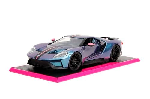 Image of Jada Pink Slips 1:24 W7 2017 Ford GT Die-Cast Car, Toys for Kids and Adults (Metallic Purple/Blue)