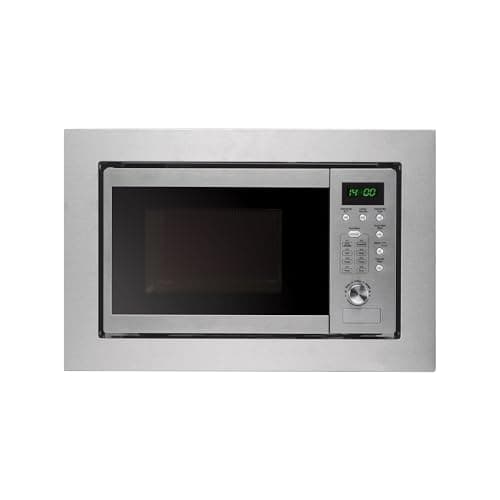 Image of Cookology BIM20LWG Integrated Microwave and Grill in Silver - Compact 20 Litre Capacity - 1000W Grill & 800W Built-in Microwave - 59.5cm Width - 8 Menu Options