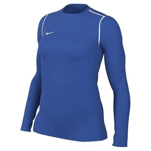 Image of Nike FJ3006-463 W NK DF PARK20 CREW TOP R Sweatshirt Women's ROYAL BLUE/WHITE/WHITE Size M