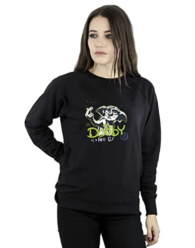 Image of Harry Potter Women's Dobby A Free Elf Sweatshirt Black Medium