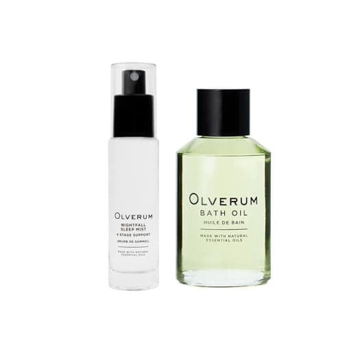 Image of Olverum Sleep & Bath Ritual Set – Luxury Bath Oil (125ml) and Nightfall Sleep Mist (30ml) Duo – Calms the Mind, Relieves Tension, Promotes Deep Rest – Natural, Vegan, Cruelty Free