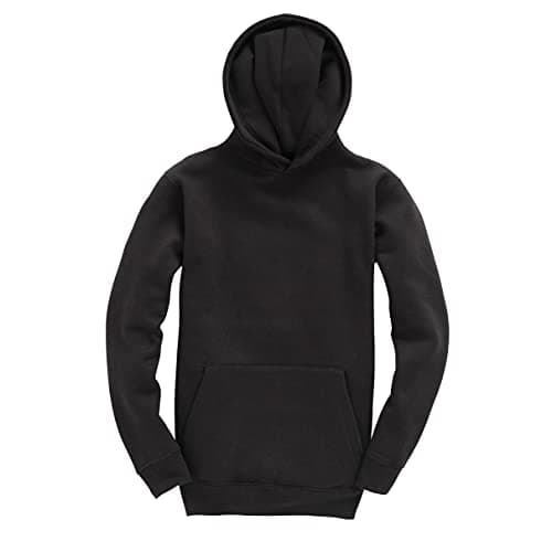 Image of D&H CLOTHING UK Kids Children Pullover Hoodie Hooded Sweatshirt Boys Girls Unisex (9-11, Black)