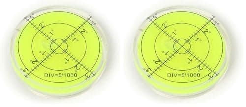 Image of Taskar Large Bullseye Bubble Spirit Level 65mm Circular Vial (Pack of 2)