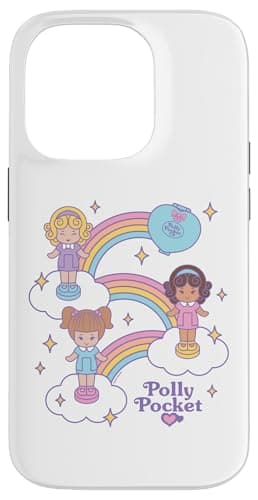 Image of Polly Pocket Rainbow Dolls and Suitcase Case for iPhone 14 Pro