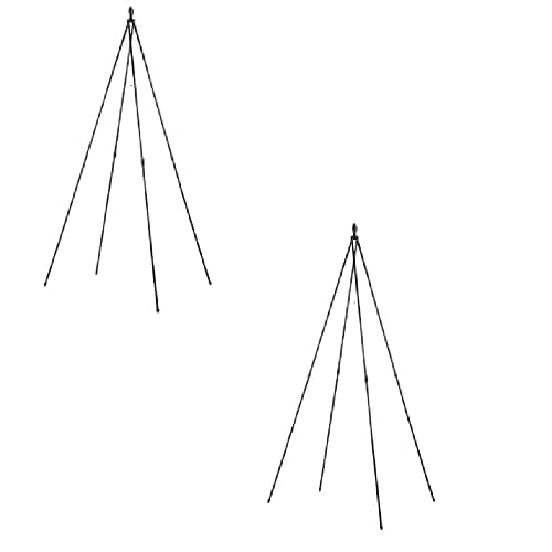 Image of Garden Gear 1.8 Metre Tepee Trellis Obelisk, Metal Outdoor Climbing Plant Support, Weather Resistant (2)