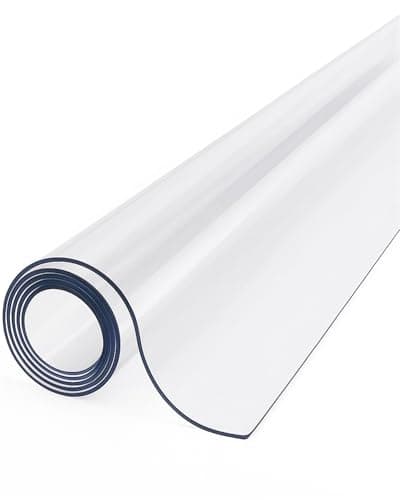 Image of AirTech-UK PVC Table Protector Table Cover/Protector Transparent 2mm Strong Clear Plastic Table Cloth Cover Wipeable PVC Waterproof (60 x 120cm)