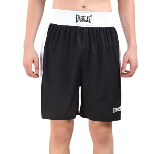 Image of Everlast Mens Boxing Shorts Black/White L
